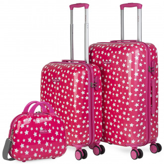 Suitcase set 50/60Cm and toiletry bag Itaca Stars