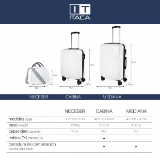 Cabin cases Stickers rigid/soft with capacity of 38 L