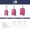 Medium Tiber rigid suitcases with L-capacity