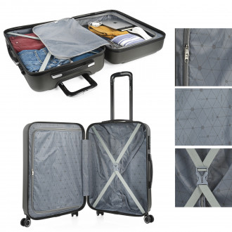 Medium Tiber rigid suitcases with L-capacity