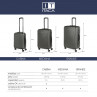 Medium Tiber rigid suitcases with L-capacity