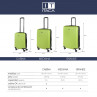 Medium Tiber rigid suitcases with L-capacity