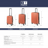 Medium Tiber rigid suitcases with L-capacity