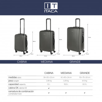 Suitcase 60Cm Itaca Tiber