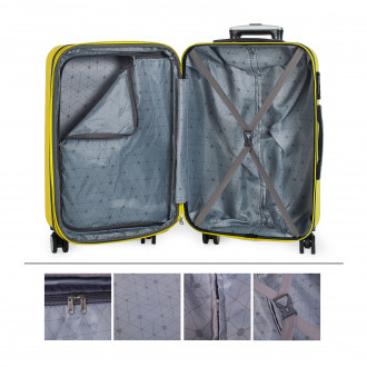 Set of 2/3 suitcases (Cabin, Medium and Large) Simoa rigida with capacity of 99 L