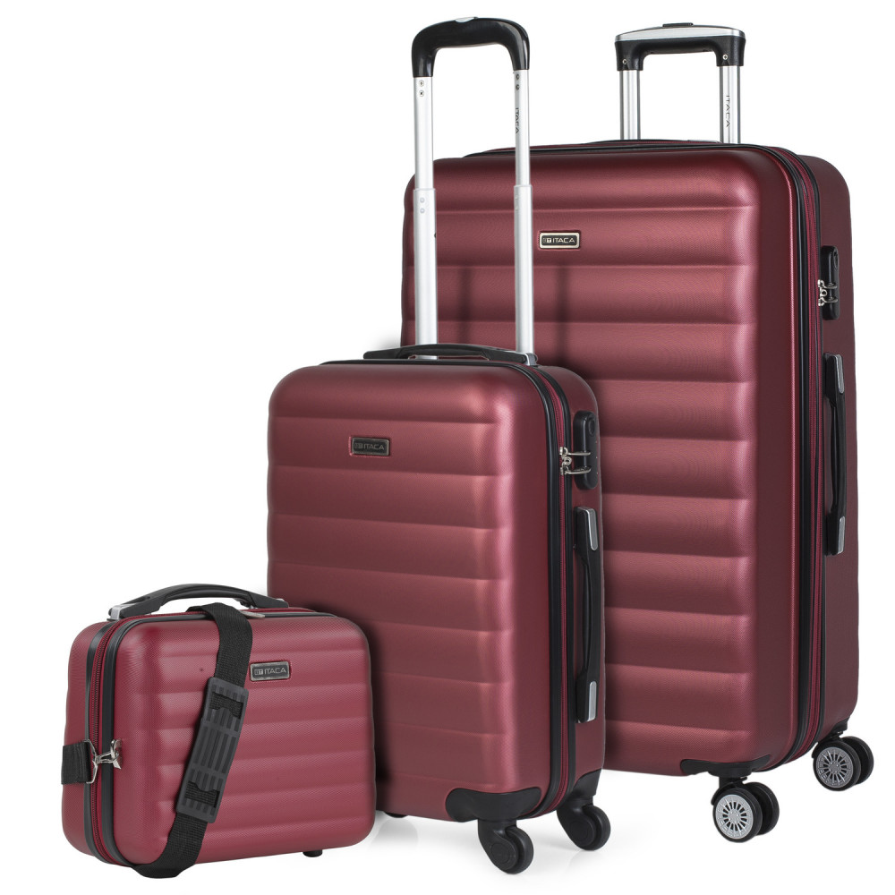 Set of 2/3 suitcases (Cabin, Medium and Large) Simoa rigida with capacity of L