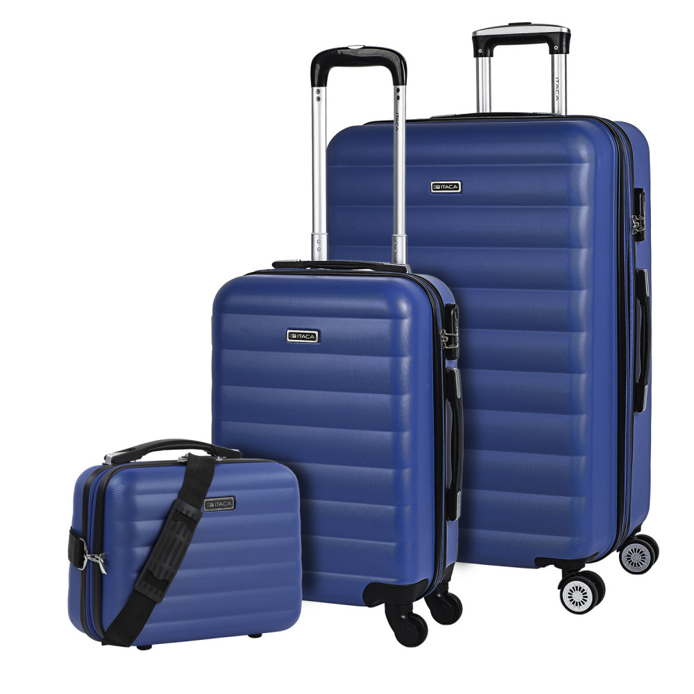 Set of 2/3 suitcases (Cabin, Medium and Large) Simoa rigida with capacity of L