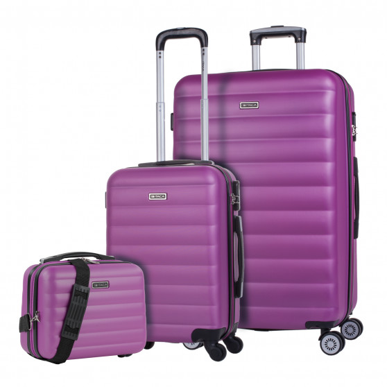 Set of 2/3 suitcases (Cabin, Medium and Large) Simoa rigida with capacity of L