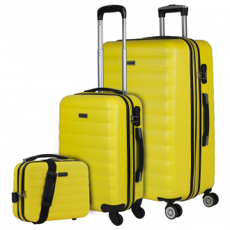 Set of 2/3 suitcases (Cabin, Medium and Large) Simoa rigida with capacity of L