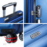 Simoa rigid medium suitcases with L capacity