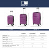 Medium luggage Moscow rigid/soft with capacity of 58 L