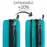 Set of 2/3 suitcases (Cabin, Medium and Large) Moscow rigid/soft with capacity of 87 L