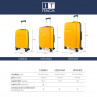 Medium luggage Sarajevo rigid/soft with capacity of 120 L