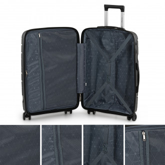 Medium suitcase Sarajevo rigid/soft with capacity of L