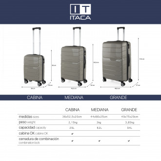 Bristol rigid/soft medium suitcases with a capacity of 62 L