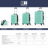 Set of 2/3 suitcases (Cabin, Medium and Large) Havel rigida with capacity of 91 L