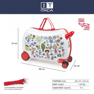 Couloir de valise pour enfants Itaca Happy Fun Days