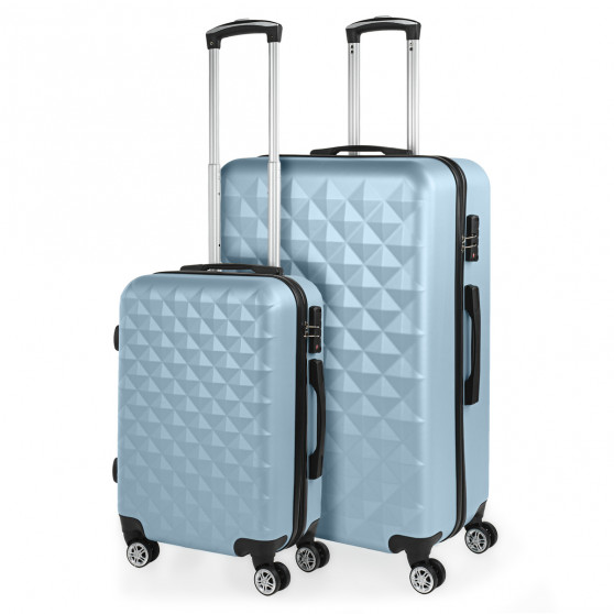 Set of 2/3 suitcases (Cabin, Medium and Large) Diamond rigid with capacity of L