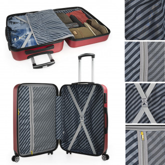 Set of 2/3 suitcases (Cabin, Medium and Large) Diamond rigid with capacity of L