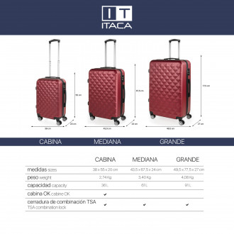 Itaca Diamond Cabin Suitcase