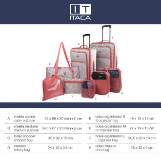 Ensemble de bagages 8Pz modèle Solite Itaca Solite