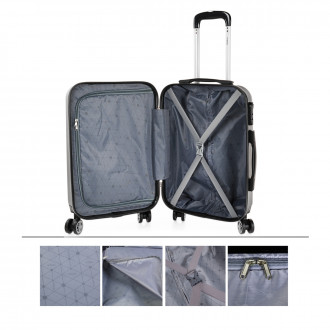 Medium Sevron rigid suitcases with L capacity