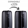 Medium Sevron rigid suitcases with L capacity