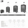 Medium Sevron rigid suitcases with L capacity