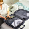 Medium Sevron rigid suitcases with L capacity