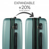 Medium Sevron rigid suitcases with L capacity