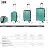 Medium Sevron rigid suitcases with L capacity