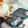 Medium Sevron rigid suitcases with L capacity