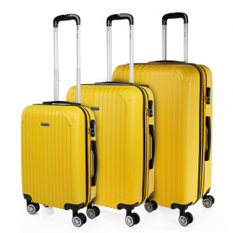 Medium Sevron rigid suitcases with L capacity