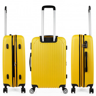 Medium Sevron rigid suitcases with L capacity