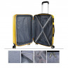 Medium Sevron rigid suitcases with L capacity