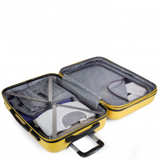 Medium Sevron rigid suitcases with L capacity