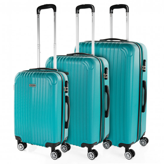 Medium Sevron rigid suitcases with L capacity