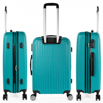 Medium Sevron rigid suitcases with L capacity