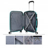 Medium Sevron rigid suitcases with L capacity