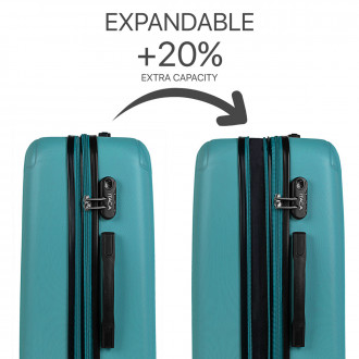 Medium Sevron rigid suitcases with L capacity