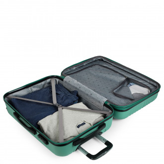 Medium Sevron rigid suitcases with L capacity