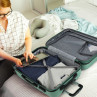 Medium Sevron rigid suitcases with L capacity