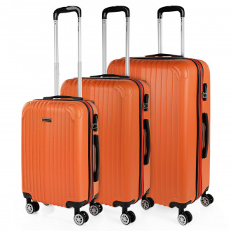 Medium Sevron rigid suitcases with L capacity