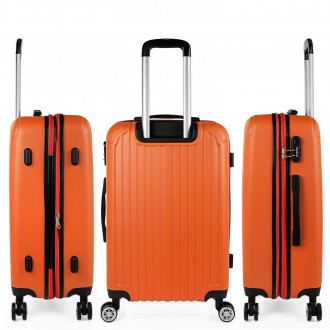 Medium Sevron rigid suitcases with L capacity