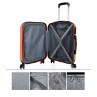 Medium Sevron rigid suitcases with L capacity