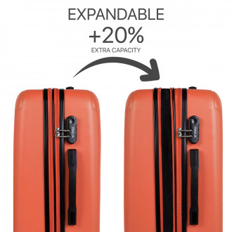 Medium Sevron rigid suitcases with L capacity