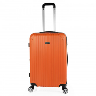 Medium Sevron rigid suitcases with L capacity