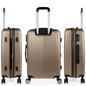 Medium Sevron rigid suitcases with L capacity