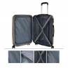 Medium Sevron rigid suitcases with L capacity