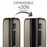 Medium Sevron rigid suitcases with L capacity